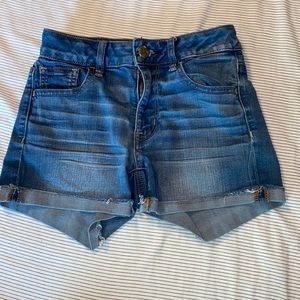 American Eagle Hi-Rise Shortie Jean shorts